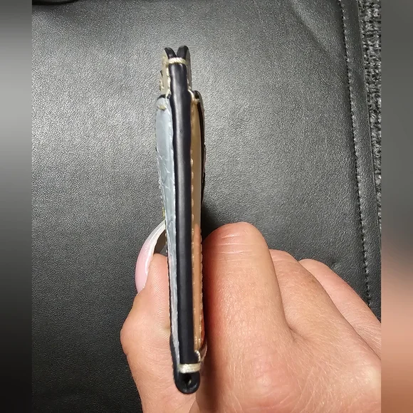 TORY BURCH Card Case Multicolor Leather Enamel Card Holder - Picture 8 of 12